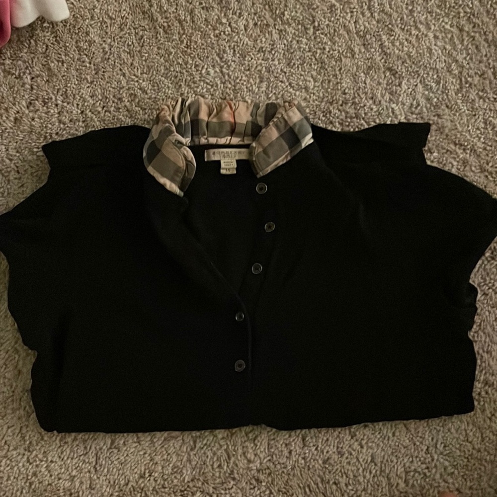 Black Burberry polo